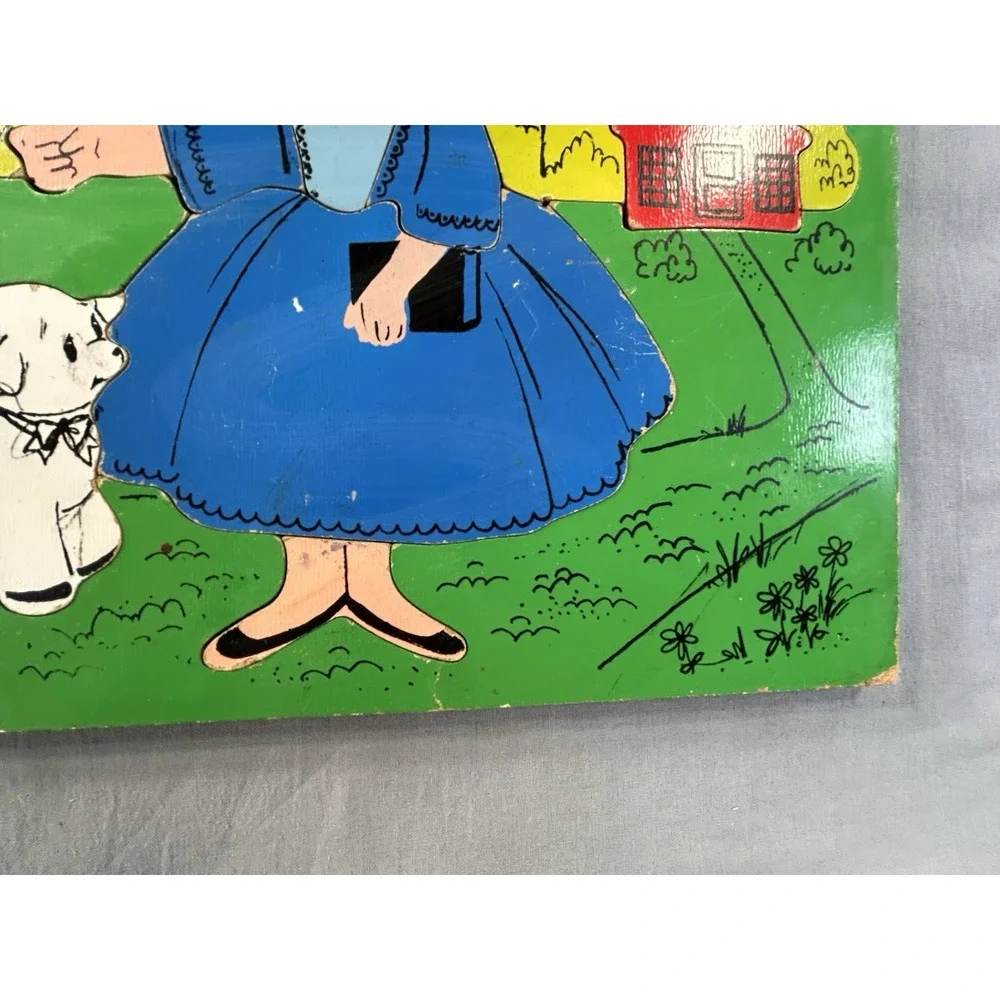 Vintage Playskool Wooden Puzzles Lot Of 3 hwith‎ issues